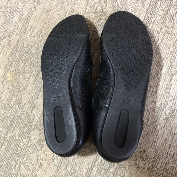 Gucci Black GG Logo flats Size 7.5 G - Picture 13 of 16